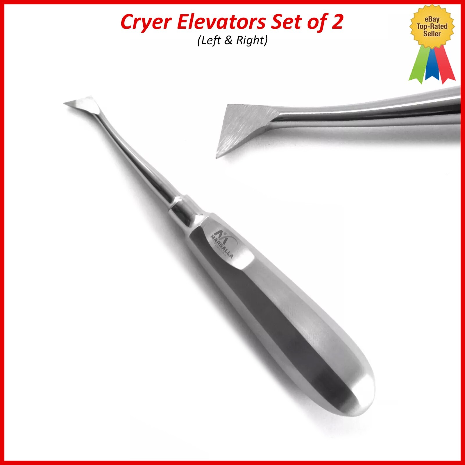 Dental Elevators Tooth Extraction Luxating Root Tip Implant Surgical Margalla CE
