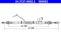 ATE Handbremsseil Links FüR Tourneo Custom V362 Transit 2.0D 2.2D 04.12- OE