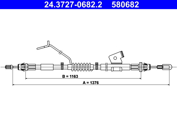 ATE Handbremsseil Links FüR Tourneo Custom V362 Transit 2.0D 2.2D 04.12- OE-image