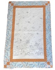 Handmade Space Baby Quilt Crib Blanket Alien Rocket Spaceship Nursery 36x48