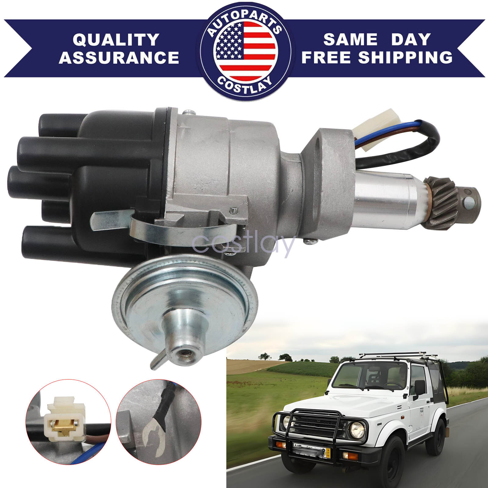 1pcs Ignition Distributor Dizzy For Suzuki Jimny SJ413 Samurai/Sierra 81-98 US