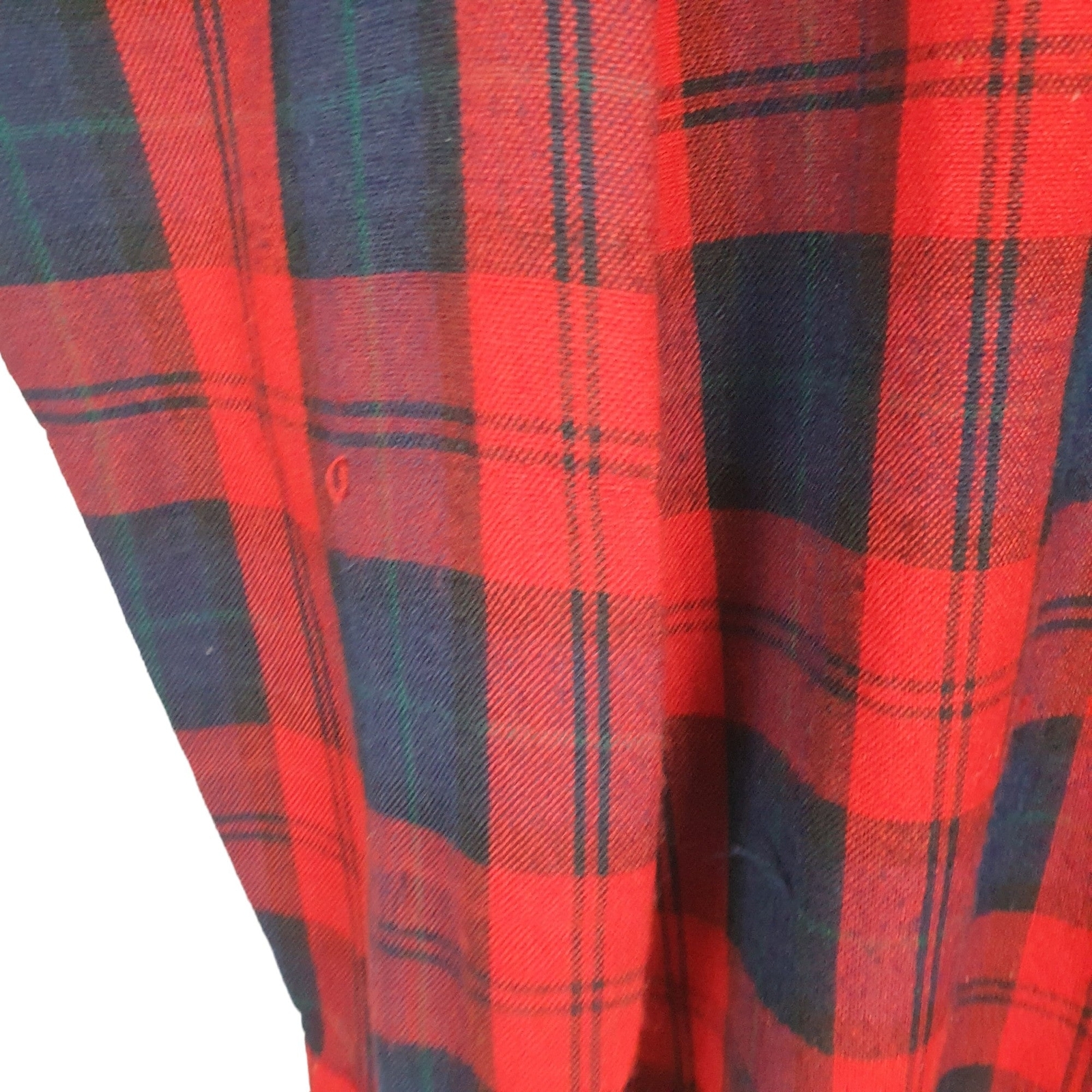 ALLEN WICKFIELD Red Check Flannel Shirt Shacket Long Sleeve Casual Mens XL image 4
