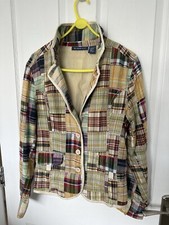 Bill Blass Jeans Jacket Patchwork Quilted Quirky L