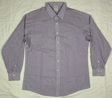 Brooks Brothers Mens Button Dress Shirt 16 1/2 Purple C1