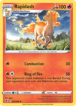 Rapidash Rare 022/189 Astral Radiance - Picture 1 of 1