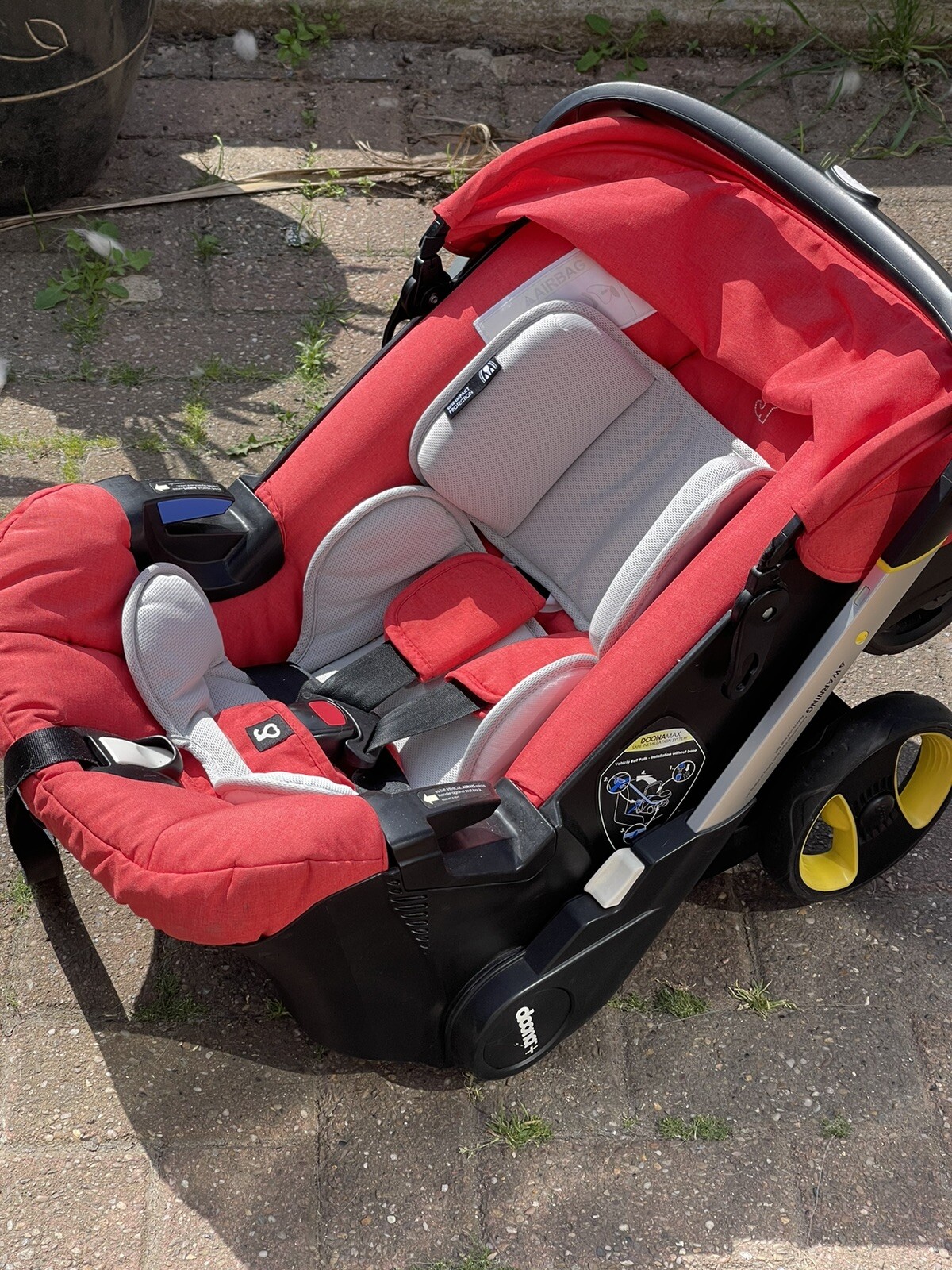 Doona Car Seat Stroller Red With Newborn Inserts eBay