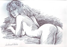 FUSAIN,   nu féminin   , original de Jean Bernard Auboin 