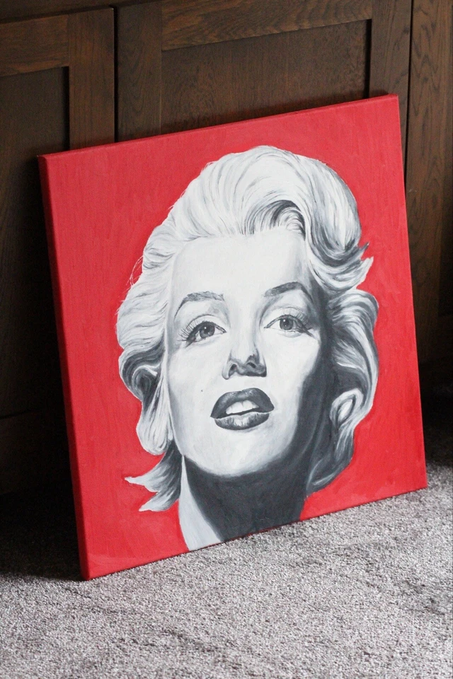 Marilyn Monroe Photorealistic Original Oil On Canvas Painting  - Image 3 of 3