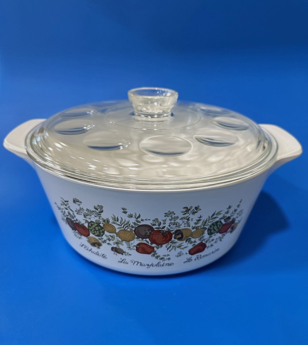 B B QT CORNING WARE Spice of Life Round Casserole Dish