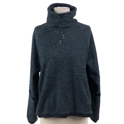 Nike Sweatshirt Women's Medium Therma Training Gray Fleece Cowl Neck  Pullover