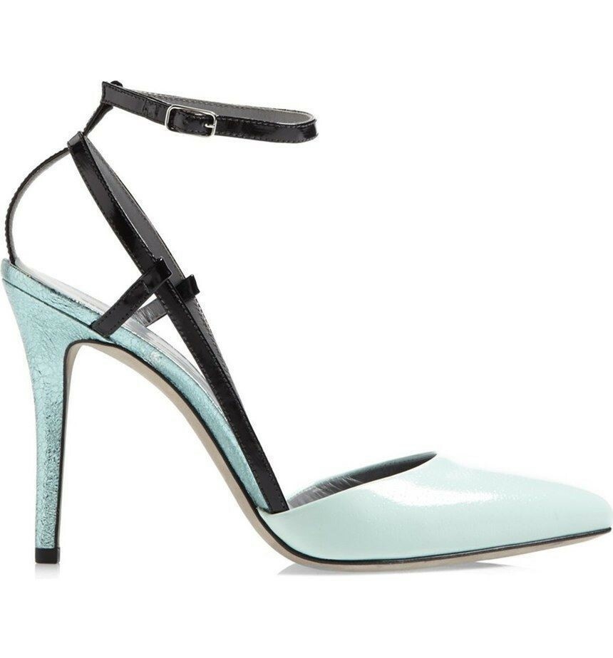 Alexander Wang 'Jodie' Ankle Strap Calfskin Leather Pump heel sz. 38.5 $575