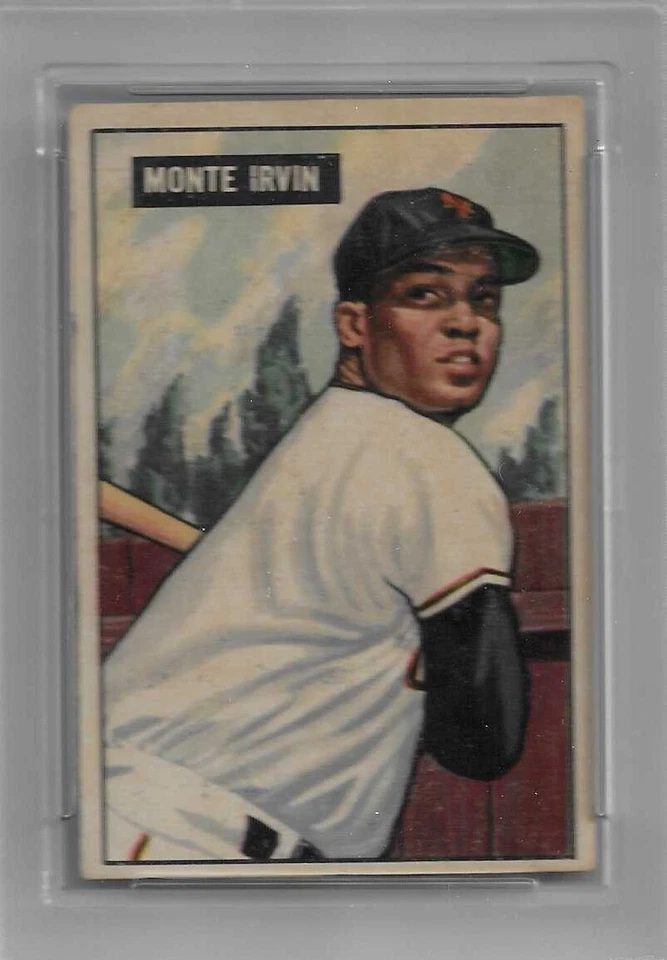 1951 BOWMAN BASEBALL CARD #198 HOF MONTE IRVIN RC PSA 4 NQ MLB NEW YORK GIANTS - Image 3 of 4