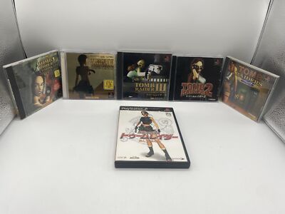 TOMB RAIDER 1 2 3 4 5 Schönes Flüchtiges Set Playstation1 PS1 PS2 Playstation