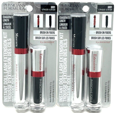 (2) Physicians Formula Instant Doll Lash Extension Kit Sealed 6891 - Ultra Black