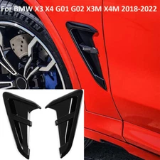 Pair ABS Side Fender Air Vent Outlet Trim Cover For BMW X3 G01 X4 G02 2018-2022 