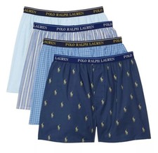 Polo Ralph Lauren L58428 Boys Multi 4-Pack Woven Boxers Size XS X-Small NEW 