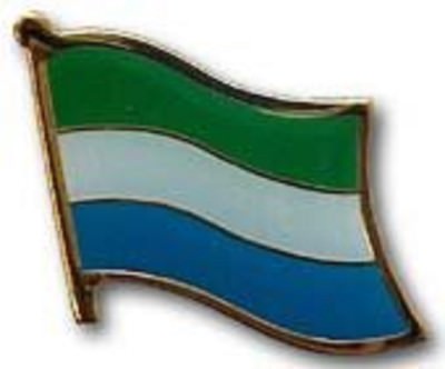 Wholesale Pack of 50 Sierra Leone  Country Flag Bike Hat Cap lapel Pin 