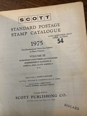 1975 SCOTT STANDARD POSTAGE STAMP CATALOGUE VOLUME II| | eBay