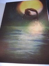 Mermaid Ocean Moon Greeting Card