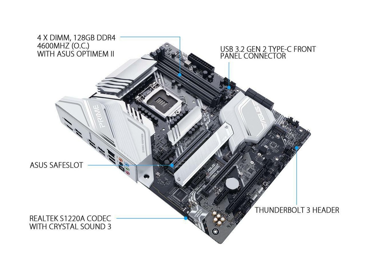 FOR ASUS PRIME Z490-A Motherboard Support 10900K DDR4 128GB