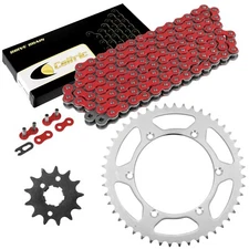 Red Drive Chain And Sprocket Kit for Kawasaki KDX220R 1997-2005