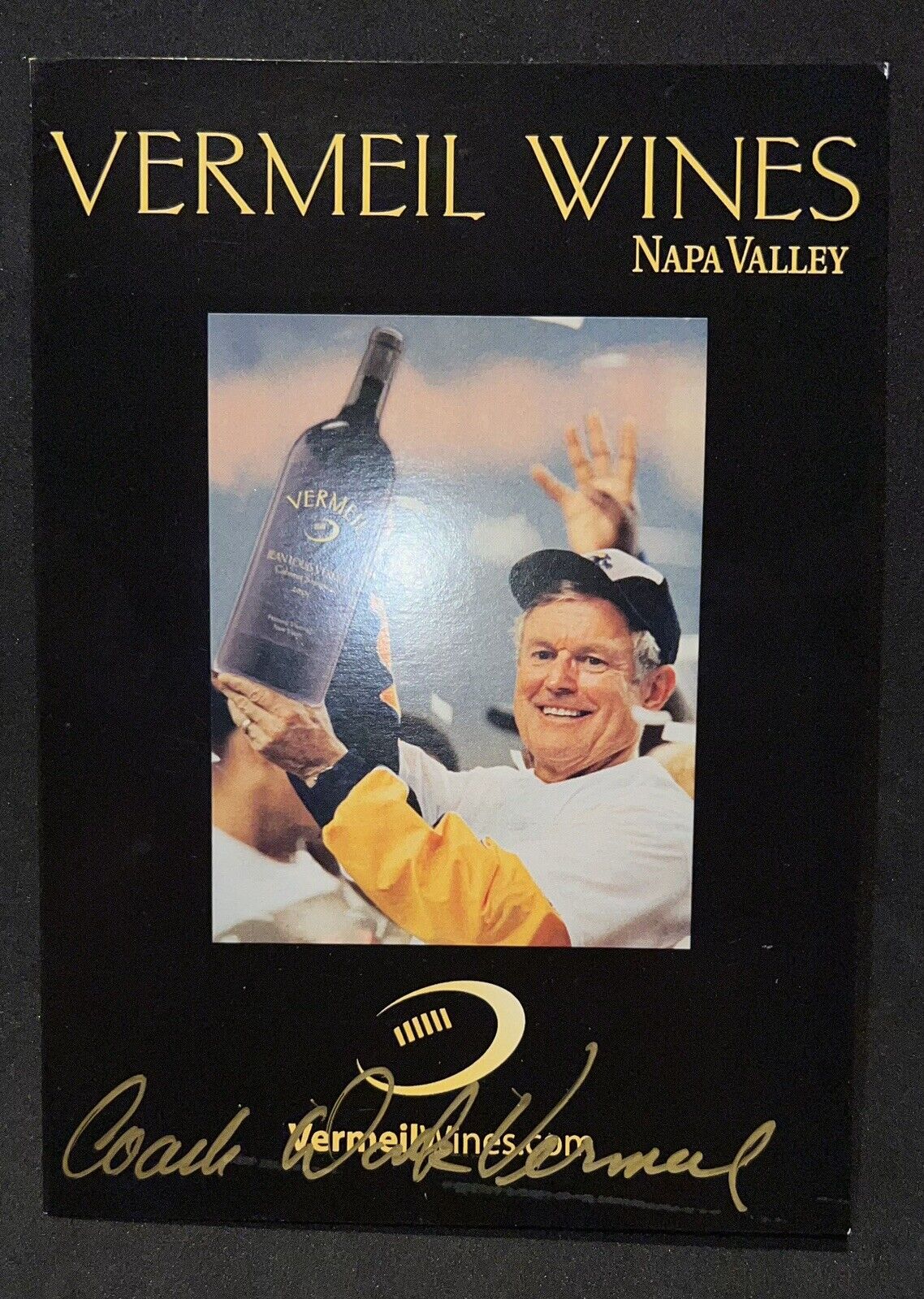 Dick Vermeil Autographed Signed Vermeil Wines Promotional Flyer St Louis Rams | eBay