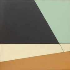 Medium Abstract Painting 2x2 ft. Post-Modernism Geometric Demrin OOAK NEW