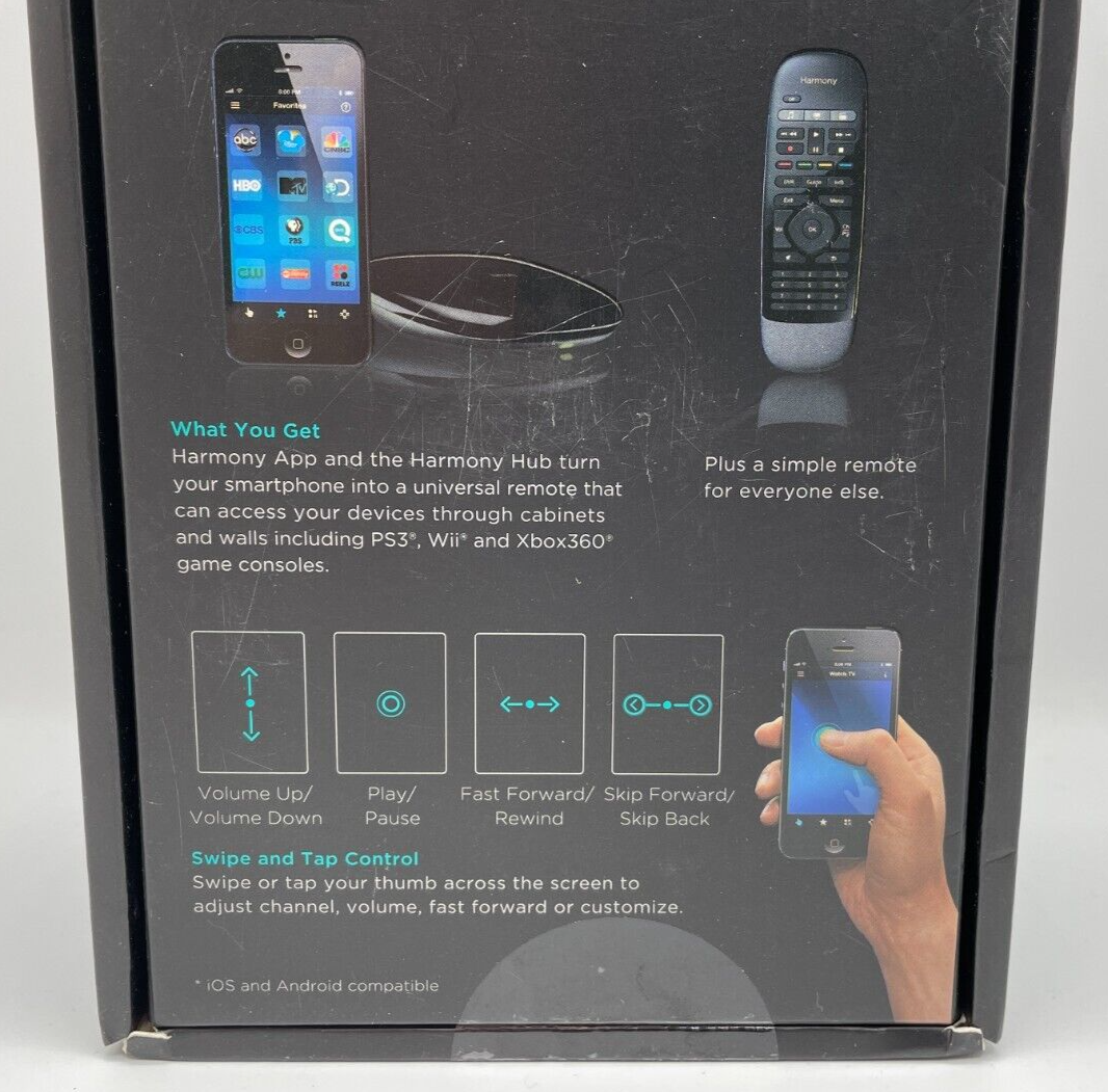 Smart Control Hub Logitech Harmony Smart Control Hub & Remote Alexa Google Apple Factory ...