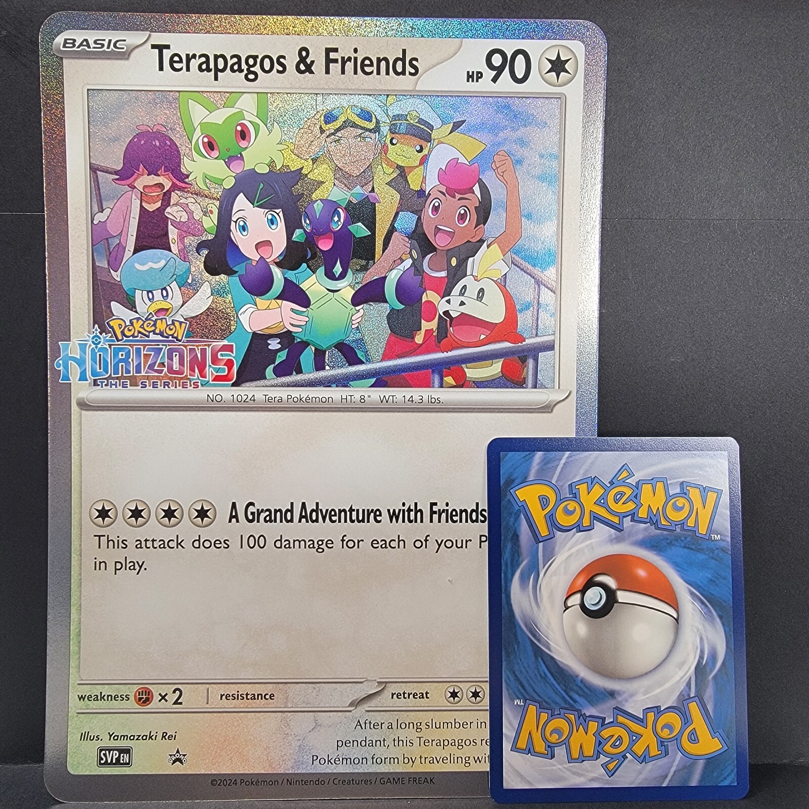 Pokemon Horizon Terapagos and Friends Oversized Jumbo Promo Card Stamp English