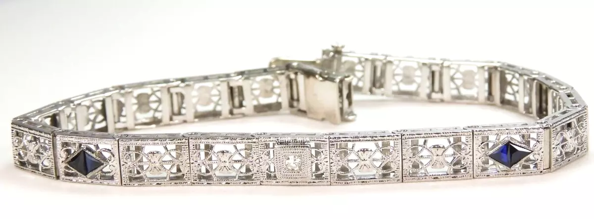 Antique white gold bracelet sale