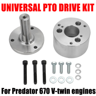 For Predator 670 V-twin Engines Universal Flywheel PTO Drive Kit Silver Shaft US