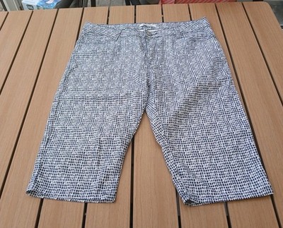 So Soire, BERMUDA SHORTS Damen Hose Kurz Gr.  32 Blau Weiß gemustert  3/4 Hose