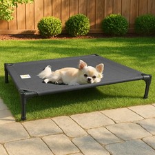 Indestructible Canvas Chew-Proof Elevated Dog Bed, Durable Outdoor Raised Pet...