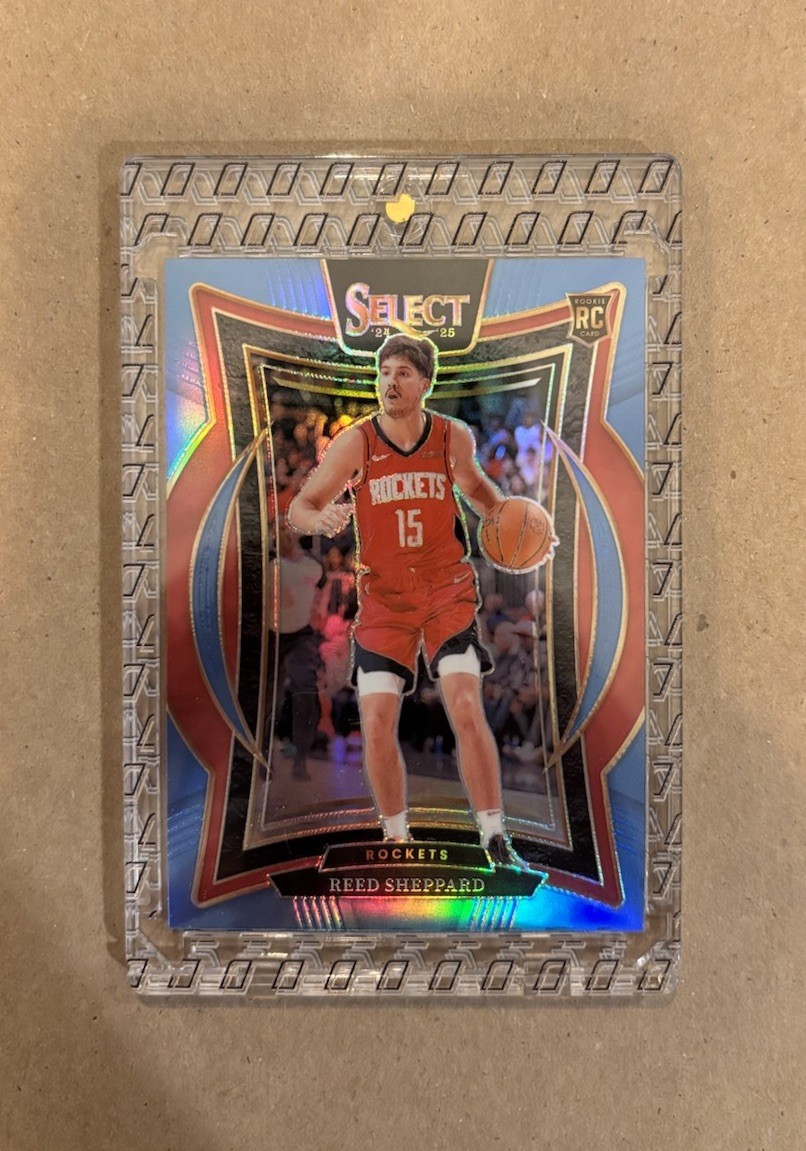 2024-25 Panini Select Light Blue Prizm /299 Reed Sheppard #68 RC Rockets