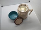 Vintage Thermos Model #6002 Narrow Neck Wide Mouth 10oz Turquoise Beige — photo 3