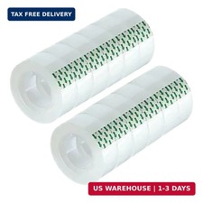 12 Rolls Transparent Tape Refills Rolls 3/4-Inch x 1000 inch, 1 inch Core, Clear