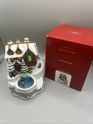 Hallmark 2020 Keepsake Christmas Cabin Magic Light Sound Motion Tested Works
