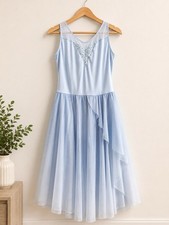 Weissman "Just Around The Riverbend" Lyrical Dance Costume Dress Light Blue XXLC
