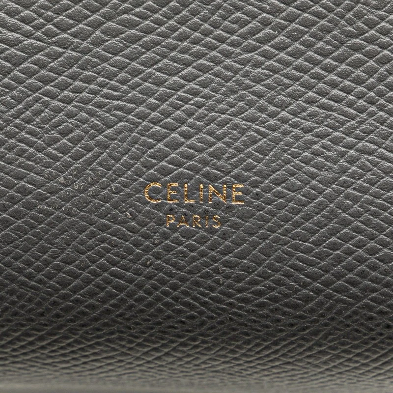 Celine Small Trif Wallet Gray Leather Women’s W10.5 x H9.5 x D1.2 in