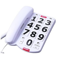Corded Big Button Landline Phones for Seniors Home, Single Line Easy to Read