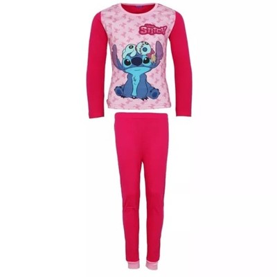 Disney Lilo und Stitch Schlafanzug  Pyjama Pink  Gr 128 EU