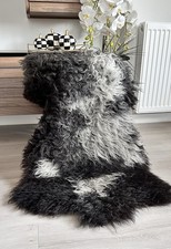 100 Natural Gotland Sheepskin Rug,sheepskin Pelt,Natural Color,Grey,Brown,white