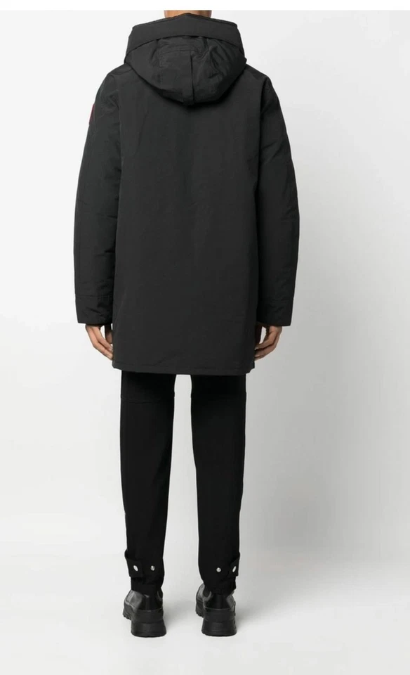 Canada Goose Langford Parka Men's Jacket with Fur Hood, Small Black 2062MA NWOT - Image 3 of 4