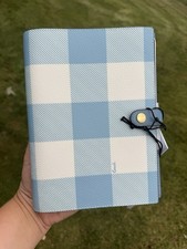 Coach Notebook with Blue Gingham Print CFA43