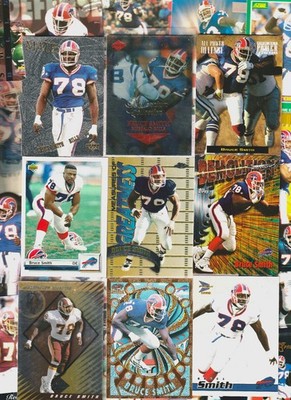 Bodacious BRUCE SMITH lot 50 different w/ inserts oddballs + more BUFFALO BILLS!