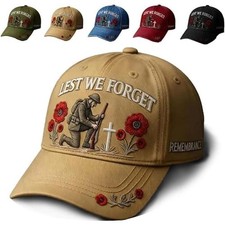 Heroes Never Forgotten Remembrance Cap, Lest We Forget Printed Baseball Hat