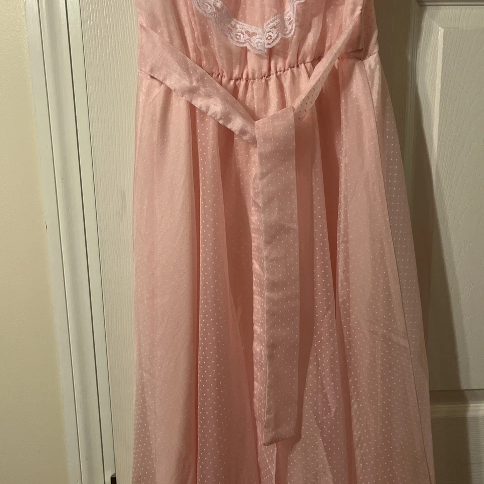 Gunne Sax De Colección Talla 2-4 Rosa Punto Suizo Encaje Tul Manga Corta #Halloween #Teatro Foto 3 de 4