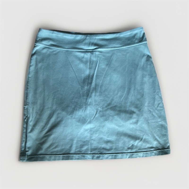 Athleta Women's Blue Athletic Skort Skirt Size L Short Pull-On Pockets Stretch