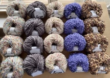 Ice Brand Fancy Yarn Wool, Mohair, Poly, Etc  Lot of 20