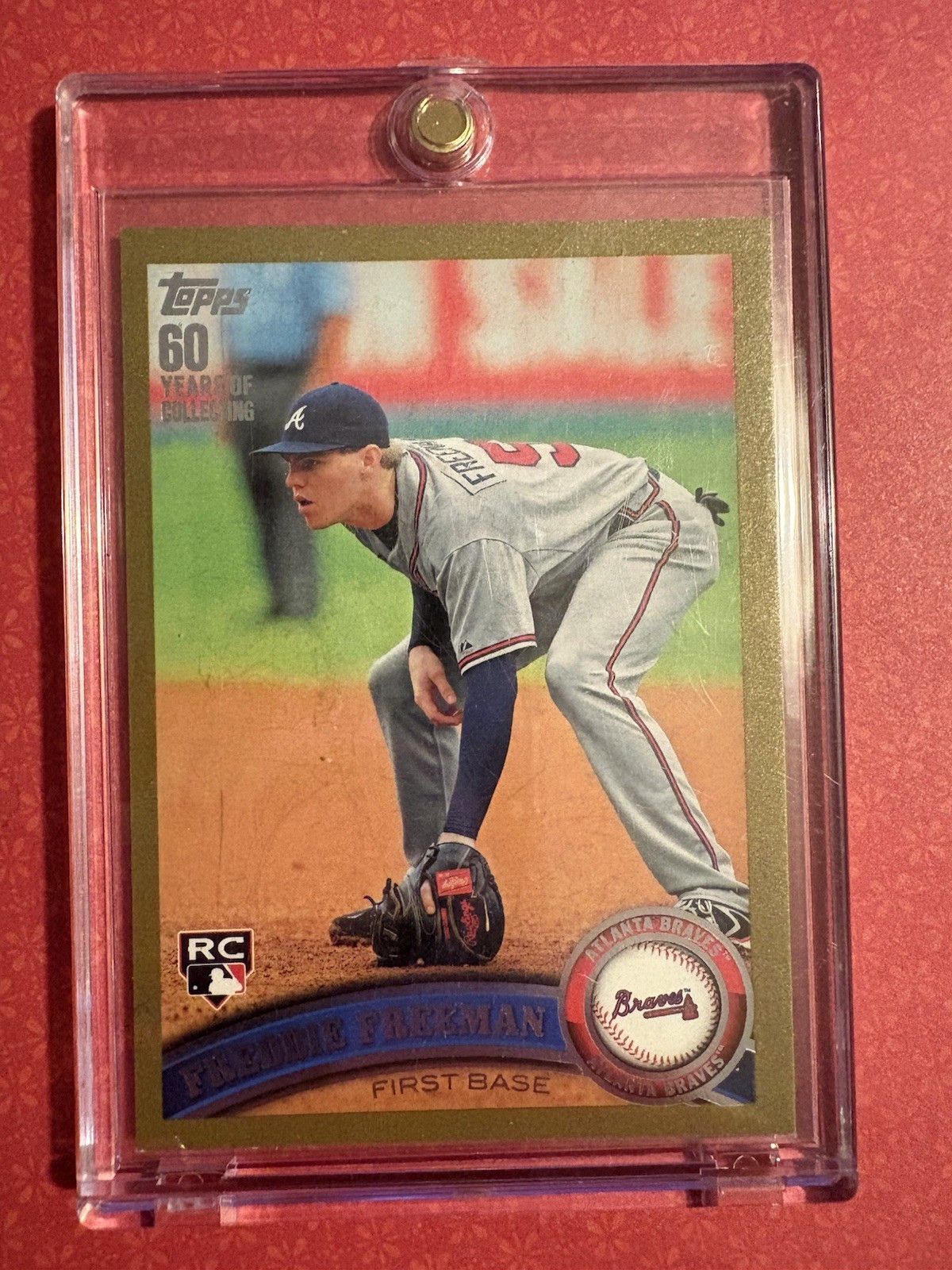 FREDDIE FREEMAN Rookie RC Gold #'d / 2011 ... 2011 Topps #145 Atlanta Braves